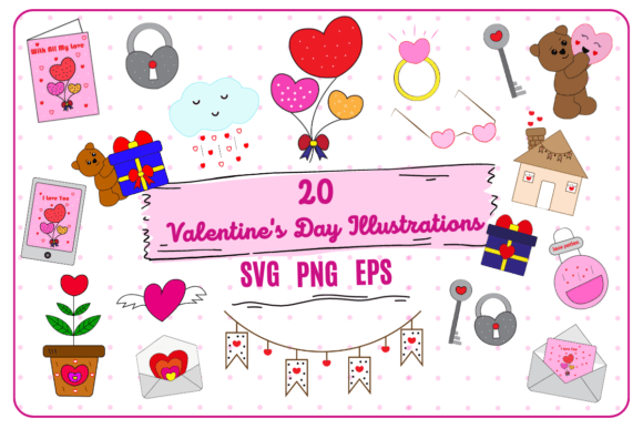 20 Valentine's Day Illustrations for Creative Projects