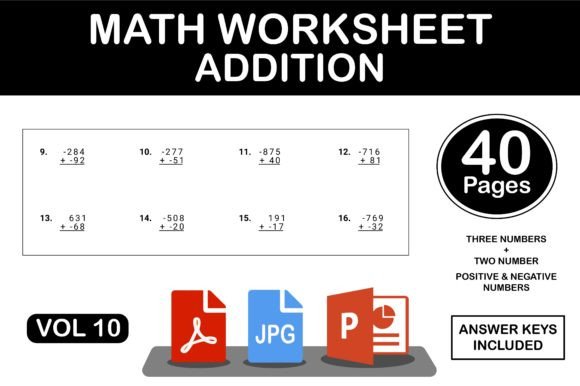 Addition Workbook Math Worksheets Vol 10: A Designer's Creative Asset