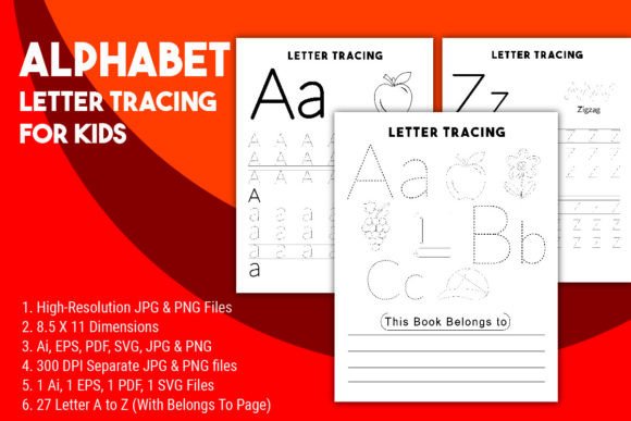 Alphabet Tracing Worksheets for Kids: A Designer's Creative Asset