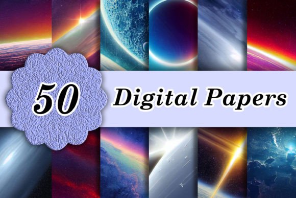 Elevate Your Visuals: 50 Space Views Digital Papers