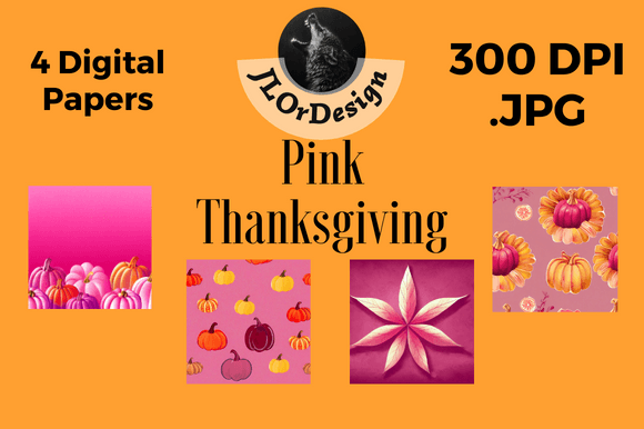 Pink Retro Thanksgiving Digital Papers: A Designer's Guide
