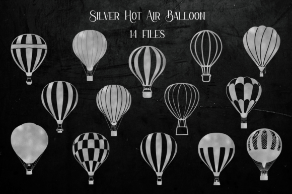 Silver Hot Air Balloon Clipart: Elevate Your Visual Design