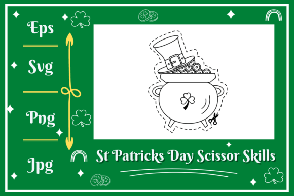 St Patrick Scissors Skills: Festive Vectors for Engaging Projects