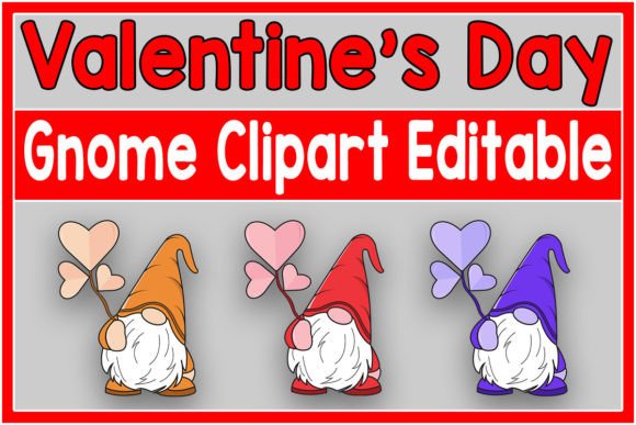 Valentine's Day Gnomes: Enchanting Clipart for Modern Design
