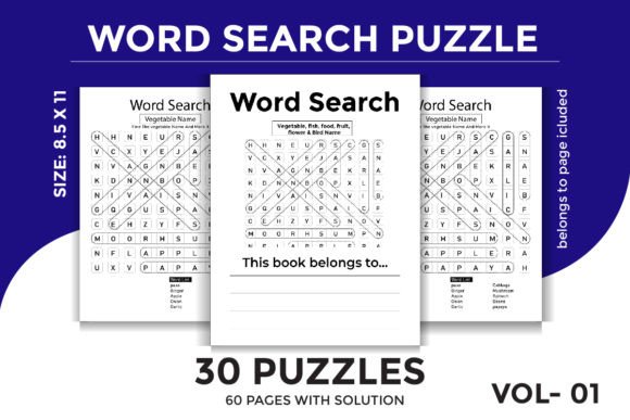 Word Search & Learning Puzzle for Kids: A Designer's Creative Asset